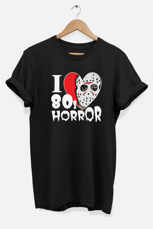 T-SHIRT fan I Love 80's Horror