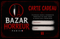 Carte cadeau BAZAR HORREUR PARIS