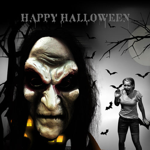 Masque d'Halloween Zombie / Fantôme aux cheveux longs