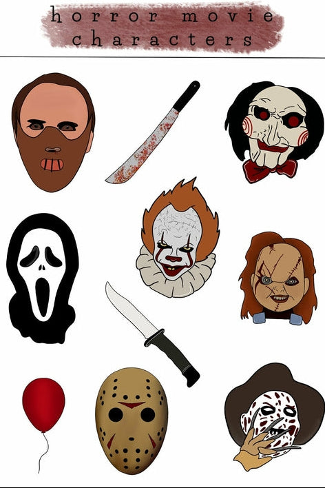 Lot STICKERS de films d'horreur
