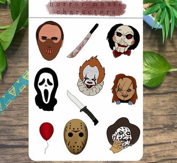 Lot STICKERS de films d'horreur